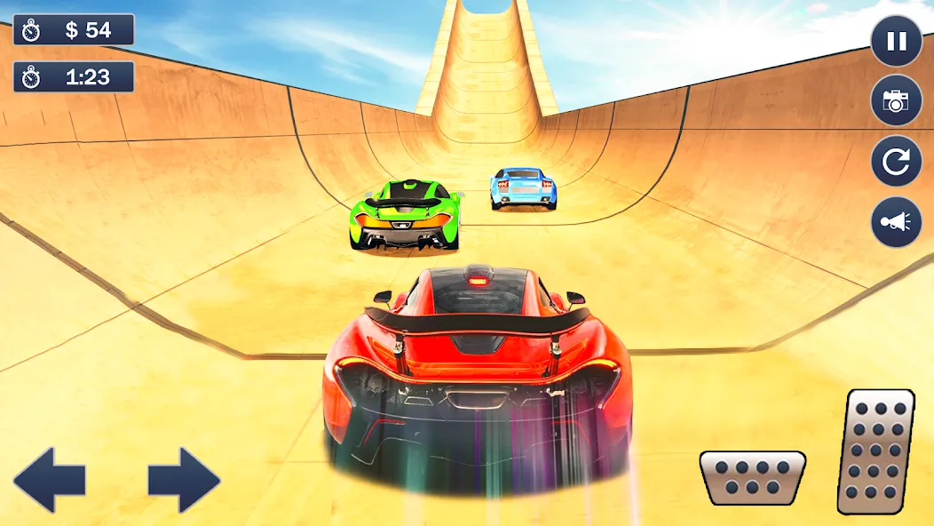 Скачать взлом Ramp Car Game - Car Stunt [MOD: безлимитные деньги и все машины открыты] — скриншот 4