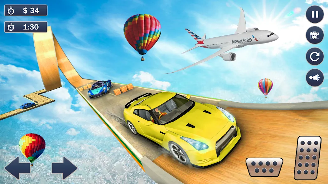 Скачать взлом Ramp Car Game - Car Stunt [MOD: безлимитные деньги и все машины открыты] — скриншот 5