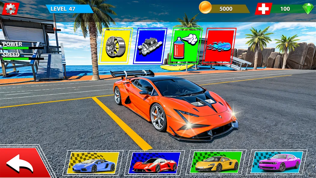 Взломанная Rampa Car Game: GT Car stunts [MOD: безлимитные деньги и все машины открыты] на Андроид — скриншот 3