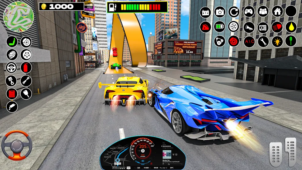 Взломанная Rampa Car Game: GT Car stunts [MOD: безлимитные деньги и все машины открыты] на Андроид — скриншот 4
