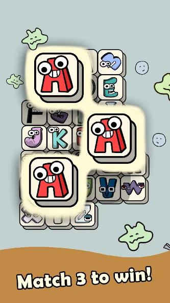 Взломанная Alphabet Magic Tiles Match 3D [MOD: без рекламы и открыты все уровни] на Андроид — скриншот 5