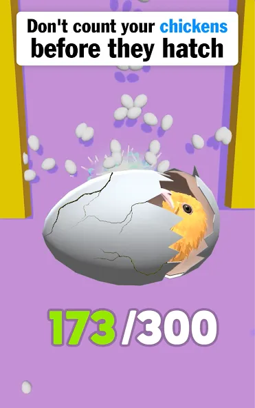 Eggs & Chickens: Cut Rope Game [MOD: без рекламы и все уровни открыты] — Скачать бесплатно (APK) — скриншот 1