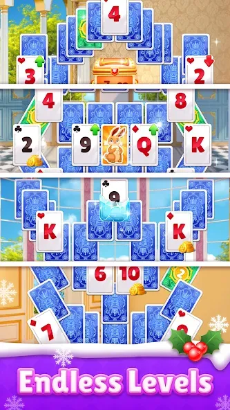 Royal Solitaire Tripeaks [MOD: безлимитные монеты и жизни] на Андроид — скриншот 3