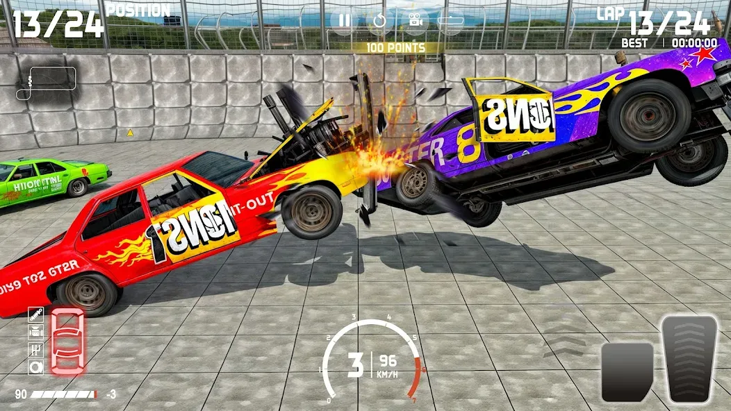 Скачать Demolition Derby: Car Games [MOD: безлимитные деньги и топливо] — скриншот 5