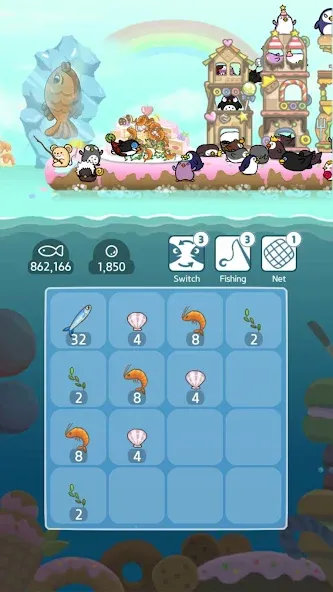 2048 Penguin Island [MOD: без рекламы и много денег] (Бесплатно / APK) — скриншот 2