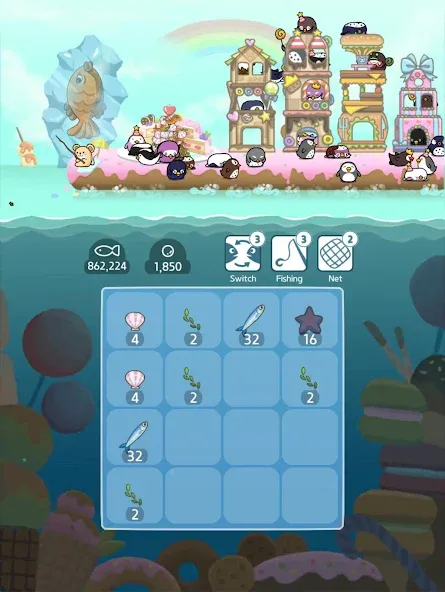 2048 Penguin Island [MOD: без рекламы и много денег] (Бесплатно / APK) — скриншот 4