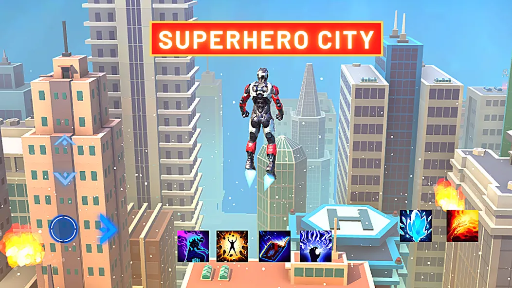 Скачать Super hero Flying iron jet man [MOD: безлимитные деньги и усиленные способности] на телефон — скриншот 2