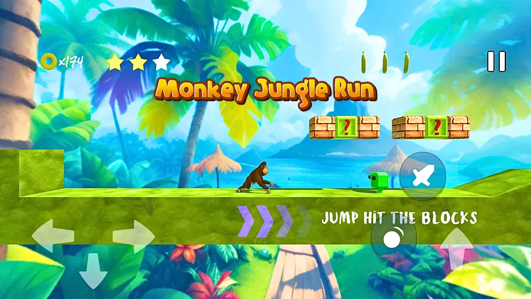 Скачать Monkey jungle run kong gorilla [MOD: безлимитные монеты и жизни] на телефон — скриншот 2