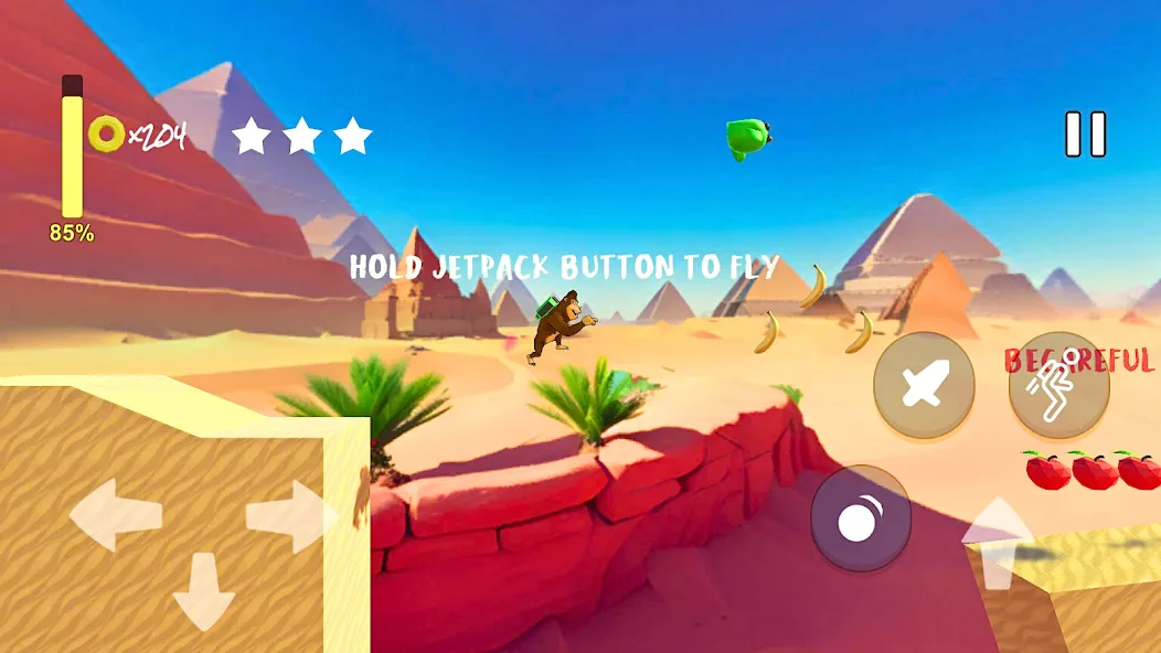 Скачать Monkey jungle run kong gorilla [MOD: безлимитные монеты и жизни] на телефон — скриншот 3
