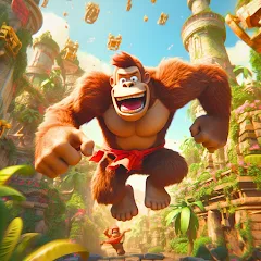 Скачать Monkey jungle run kong gorilla [MOD: безлимитные монеты и жизни] на телефон