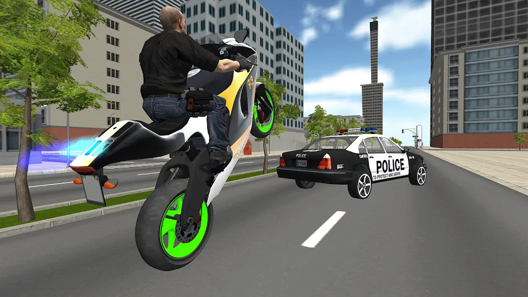 Скачать Bike Driving: Police Chase [MOD: безлимитные деньги и топливо] — скриншот 2
