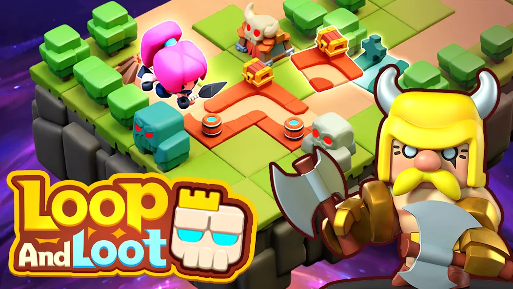 Скачать Loop & Loot™: Merge RPG [MOD: безлимитные деньги и ресурсы] на телефон — скриншот 1