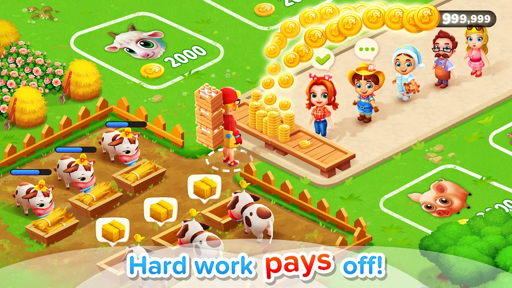 Взломанная Family Farm Seaside [MOD: безлимитные монеты и ресурсы] на Андроид — скриншот 3