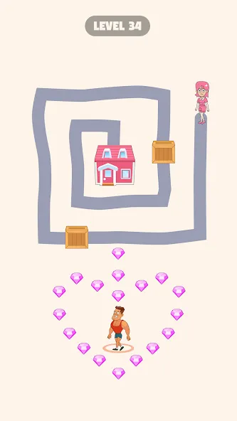 Скачать взлом Draw To Home [MOD: открыты все уровни и подсказки] — скриншот 4