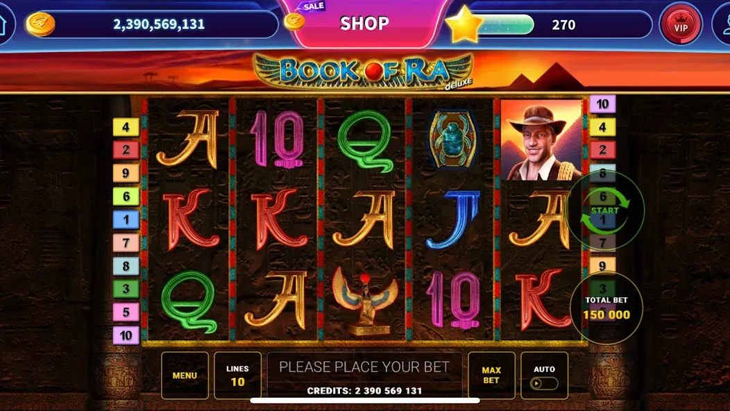 Скачать Book of Ra™ Deluxe Slot [MOD: безлимитные монеты и бонусы] на телефон — скриншот 1