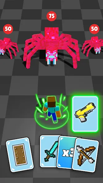 Скачать взлом Craft Battle: Card Fight [MOD: безлимитные монеты и карты] — скриншот 2