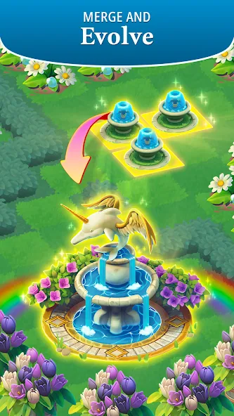 Merge Gardens [MOD: много денег и энергии] — Скачать бесплатно (APK) — скриншот 3
