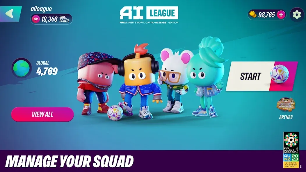 FIFA World Cup AI League [MOD: безлимитные монеты и энергия] на Андроид — скриншот 2