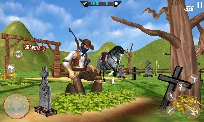 Взломанная West Cowboy Shooting Games 3D [MOD: безлимитные деньги и боеприпасы] на Андроид — скриншот 4