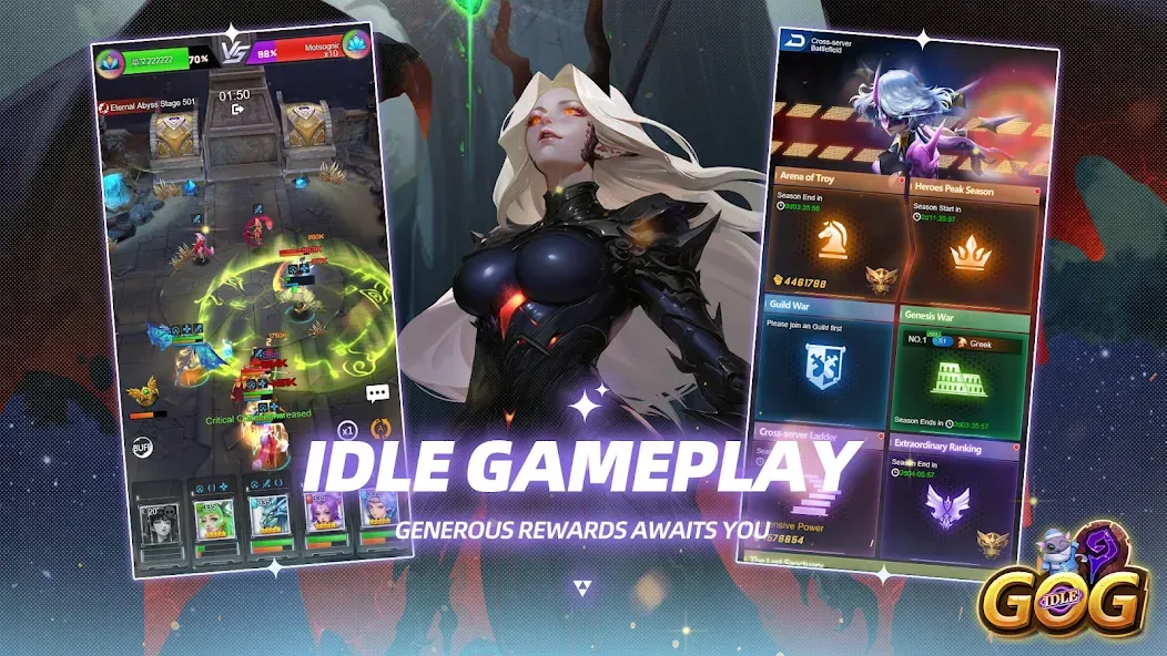 IDLE GOG [MOD: безлимитные ресурсы и быстрый прогресс] — Скачать бесплатно (APK) — скриншот 4