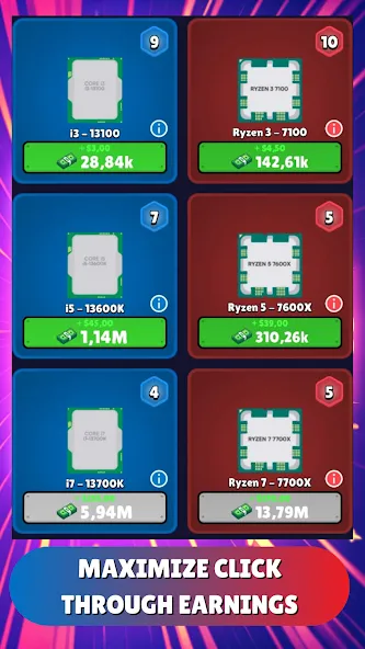 Взломанная Gpu Tycoon Clicker : Game 2.0 [MOD: много денег для развития] на Андроид — скриншот 5