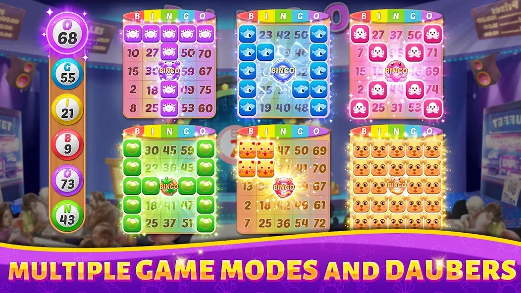 Bingo Rush - Club Bingo Games [MOD: безлимитные монеты и бонусы] (Бесплатно / APK) — скриншот 2