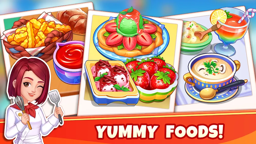 Скачать Cooking Wonder-Restaurant Game [MOD: безлимитные монеты и алмазы] — скриншот 1