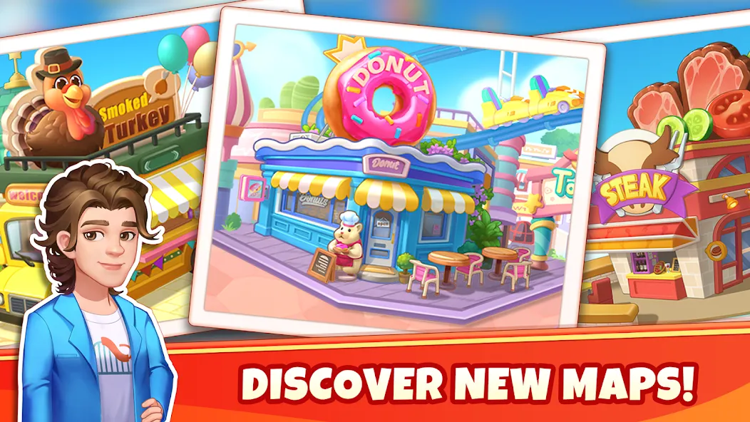 Скачать Cooking Wonder-Restaurant Game [MOD: безлимитные монеты и алмазы] — скриншот 3