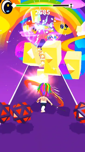 Взломанная 6ix9ine Runner [MOD: безлимитные деньги и жизни] на Андроид — скриншот 1