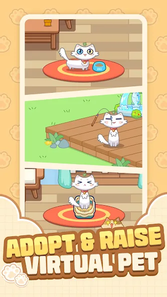 Cat Time - Cat Game, Match 3 [MOD: безлимитные монеты и жизни] на Андроид — скриншот 1