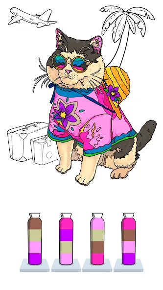 Взломанная Sort Paint: Water Sort Puzzle [MOD: безлимитные ходы и подсказки] на Андроид — скриншот 3