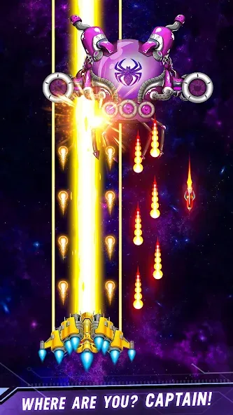 Space shooter - Galaxy attack [MOD: безлимитные деньги и оружие] последняя версия — скриншот 2
