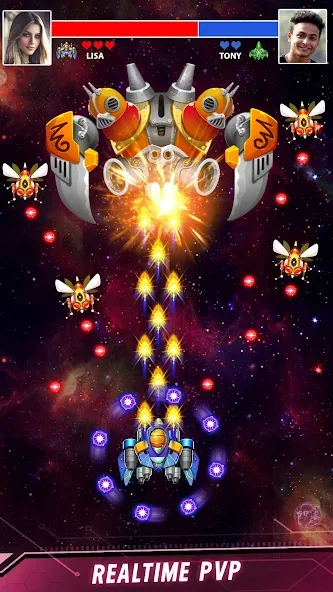 Space shooter - Galaxy attack [MOD: безлимитные деньги и оружие] последняя версия — скриншот 3