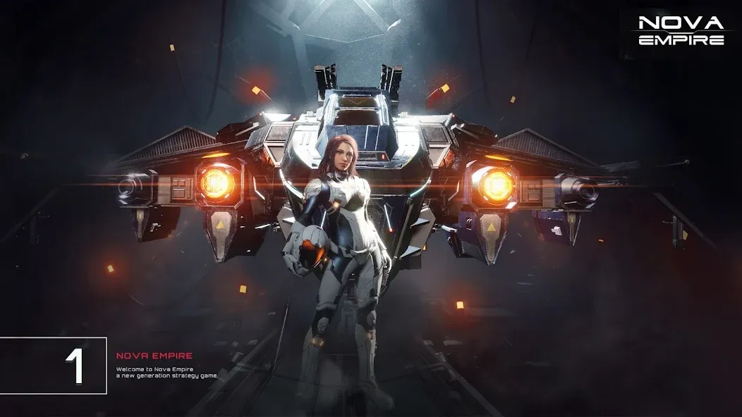 Взломанная Nova Empire: Space Commander [MOD: безлимитные ресурсы и мощный флот] на Андроид — скриншот 1