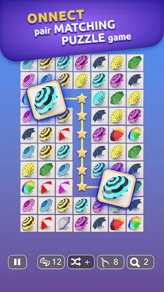 Скачать взлом Onnect - Pair Matching Puzzle [MOD: подсказки доступны без ограничений] — скриншот 3
