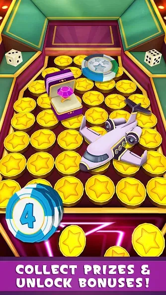 Coin Dozer: Casino [MOD: безлимитные монеты и джекпоты] последняя версия — скриншот 2