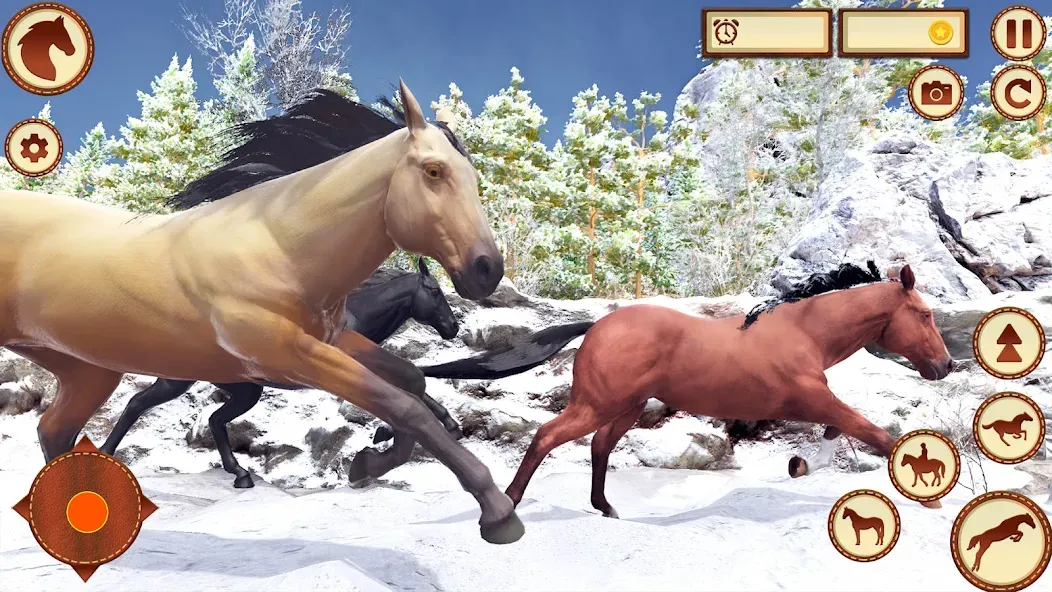 Virtual Wild Horse Family Sim [MOD: безлимитные деньги и ресурсы] (Бесплатно / APK) — скриншот 2