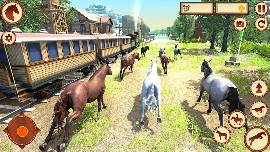 Virtual Wild Horse Family Sim [MOD: безлимитные деньги и ресурсы] (Бесплатно / APK) — скриншот 3