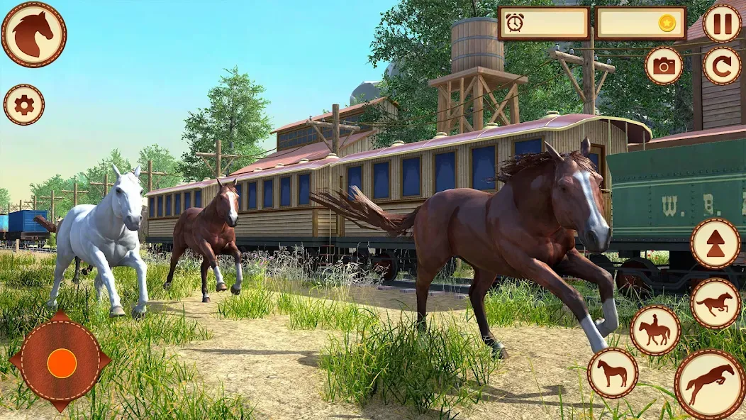 Virtual Wild Horse Family Sim [MOD: безлимитные деньги и ресурсы] (Бесплатно / APK) — скриншот 4