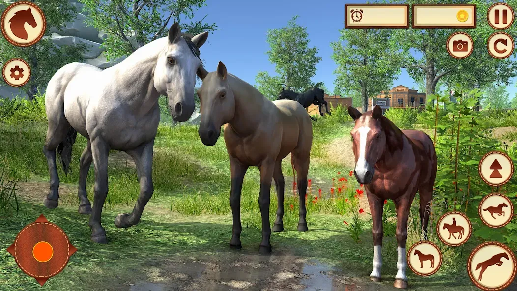Virtual Wild Horse Family Sim [MOD: безлимитные деньги и ресурсы] (Бесплатно / APK) — скриншот 5