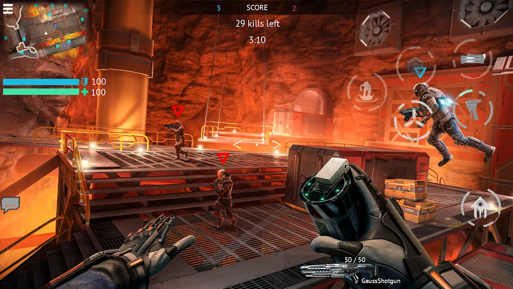 Взломанная Infinity Ops: Cyberpunk FPS [MOD: безлимитные патроны и улучшенное оружие] на Андроид — скриншот 4