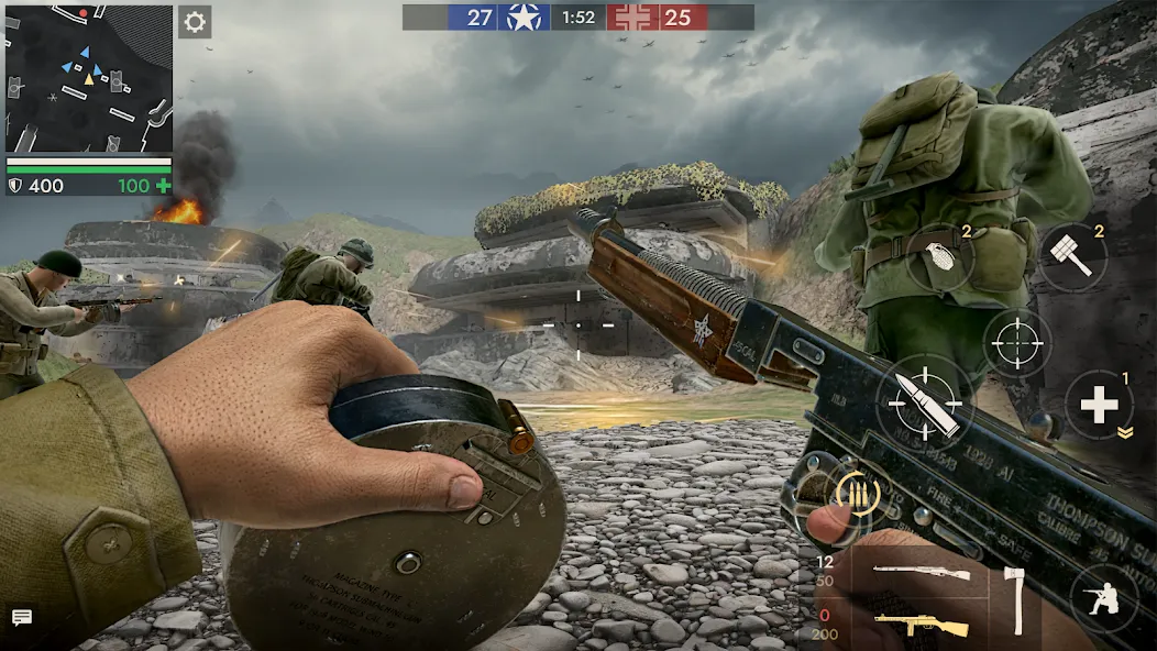 Скачать взлом World War Heroes — WW2 PvP FPS [MOD: безлимитные деньги и всё оружие] — скриншот 1