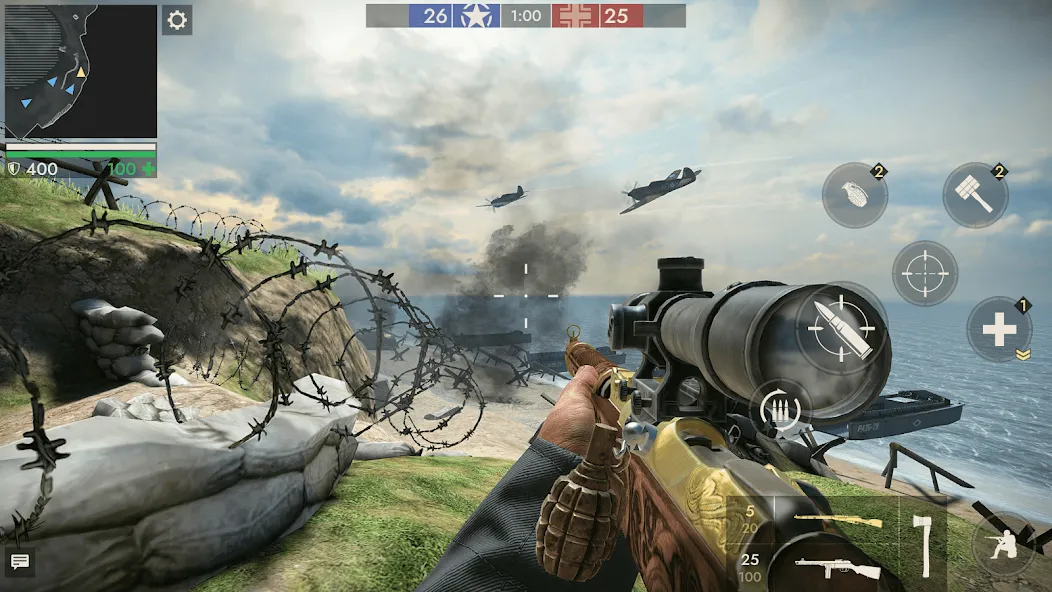 Скачать взлом World War Heroes — WW2 PvP FPS [MOD: безлимитные деньги и всё оружие] — скриншот 3