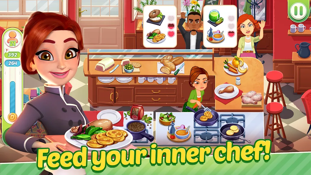 Скачать Delicious World - Cooking Game [MOD: безлимитные монеты и энергия] на телефон — скриншот 2