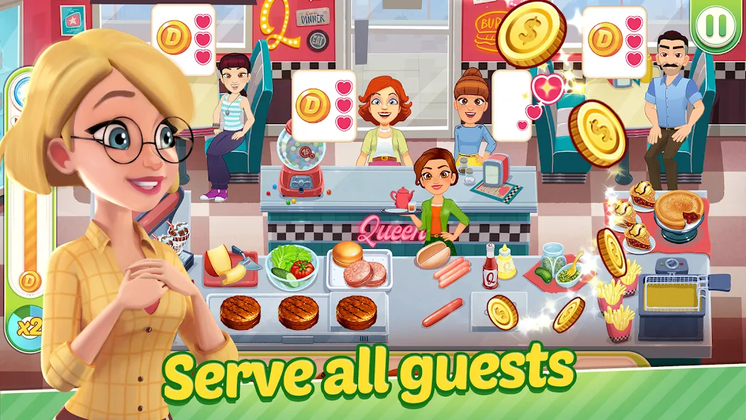 Скачать Delicious World - Cooking Game [MOD: безлимитные монеты и энергия] на телефон — скриншот 3