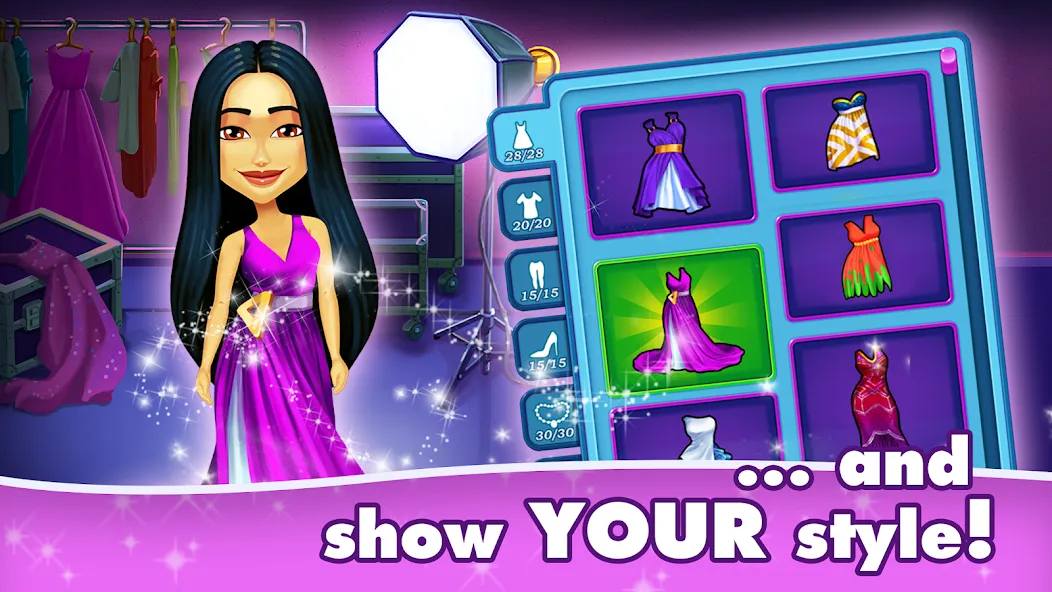 Взломанная Fabulous 5: Fashion & Dress-up [MOD: безлимитные деньги и все наряды] на Андроид — скриншот 4