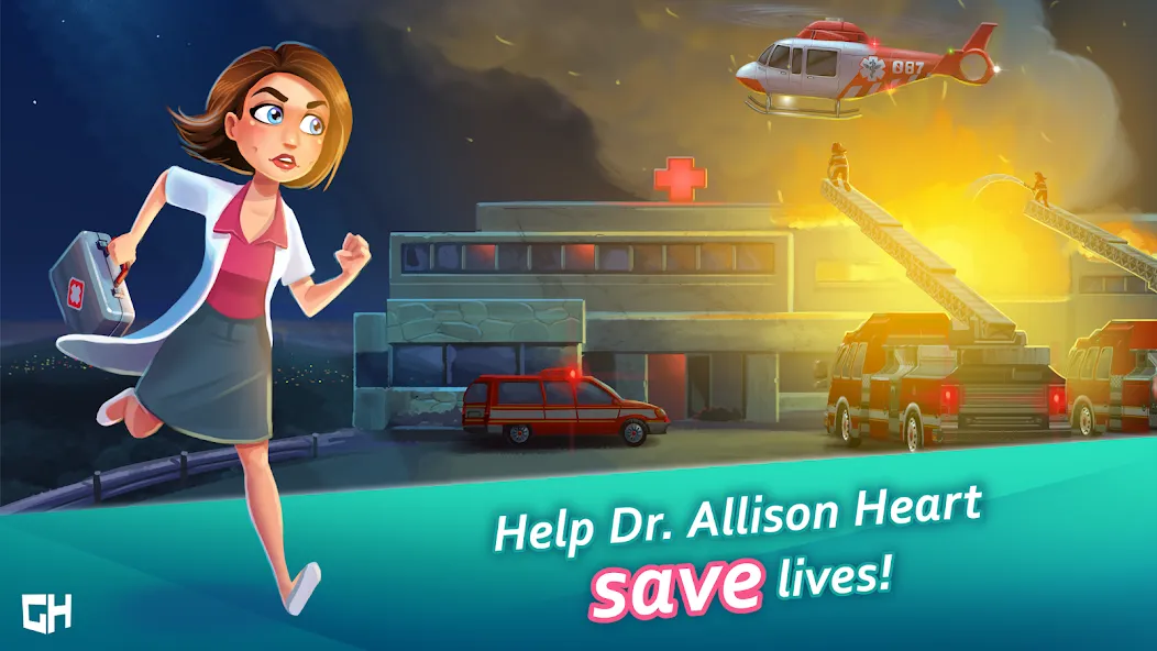 Скачать взлом Heart's Medicine Hospital Heat [MOD: безлимитные деньги и все уровни] — скриншот 1