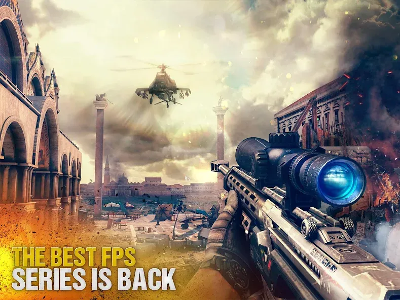 Modern Combat 5: mobile FPS [MOD: безлимитные патроны и оружие] последняя версия — скриншот 1