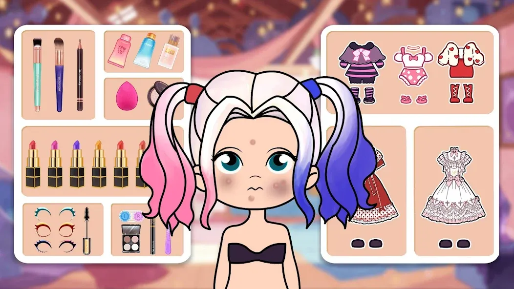 Скачать Doll Dress Up - Makeup Games [MOD: безлимитные деньги и всё открыто] — скриншот 2