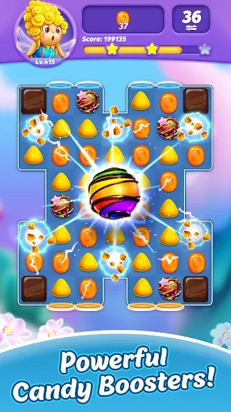 Скачать Candy Charming - Match 3 Games [MOD: безлимитные жизни и подсказки] на телефон — скриншот 2